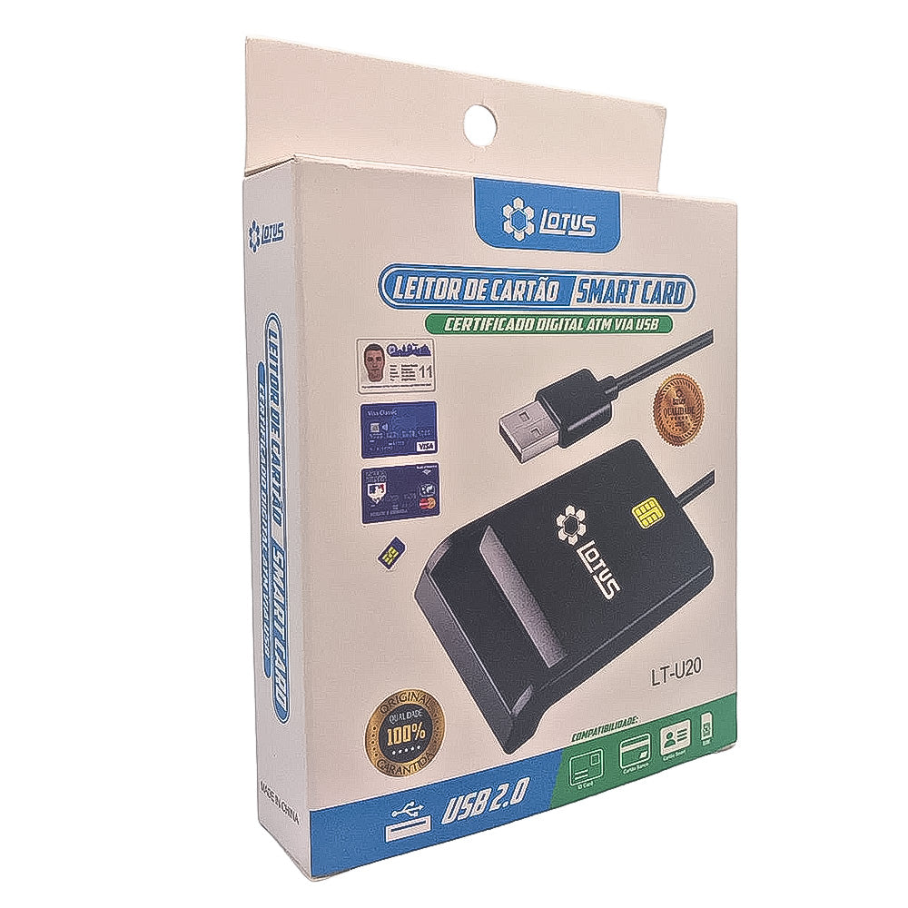 Leitora Cartão Smart Card Certificado Digital Usb Original Lotus