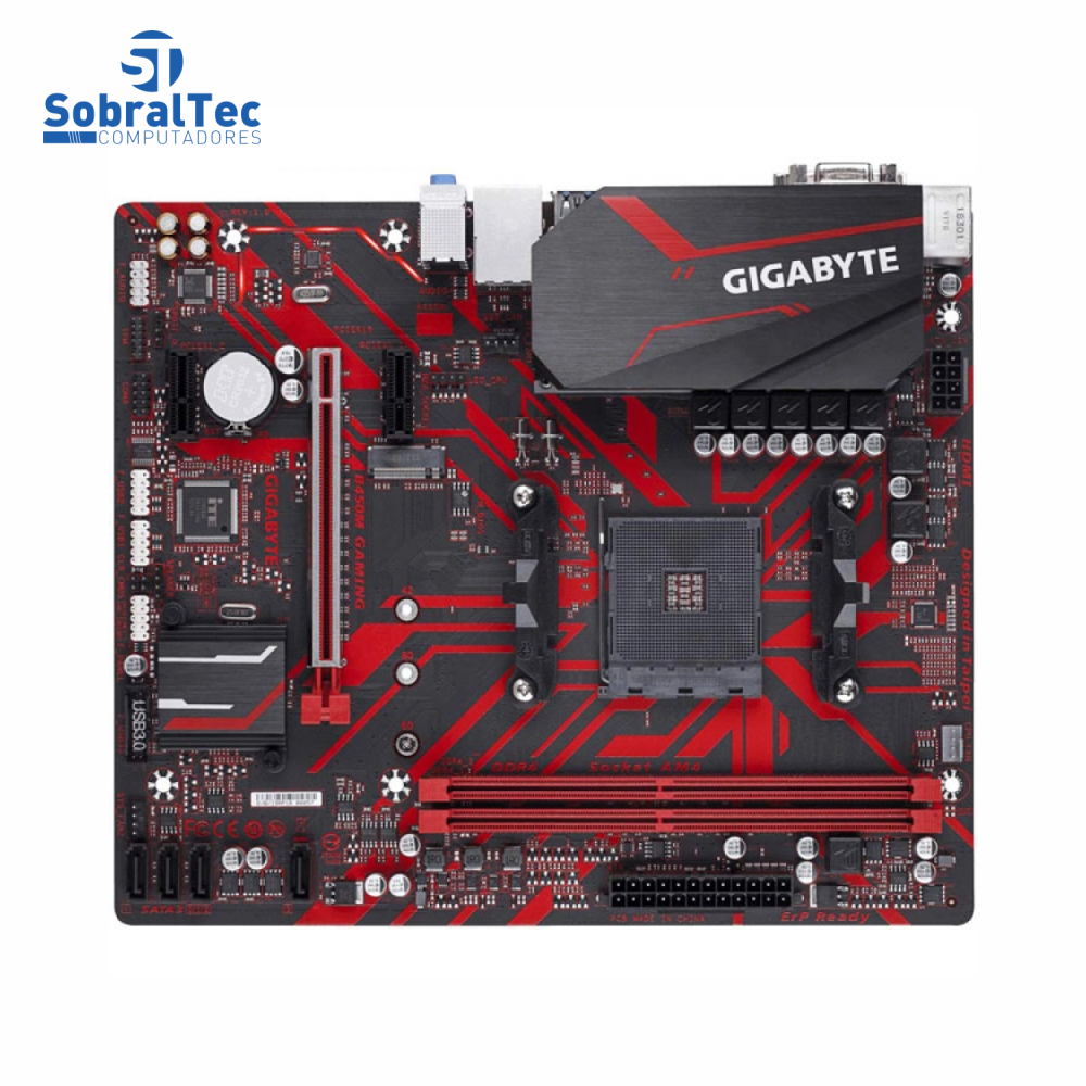 Placa Mãe Gigabyte B450M Gaming Ddr4 mATX Socket Am4 Chipset Amd B450