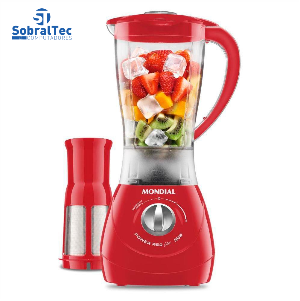 Liquidificador Mondial Turbo Power L-77 220V Vermelho Com Filtro