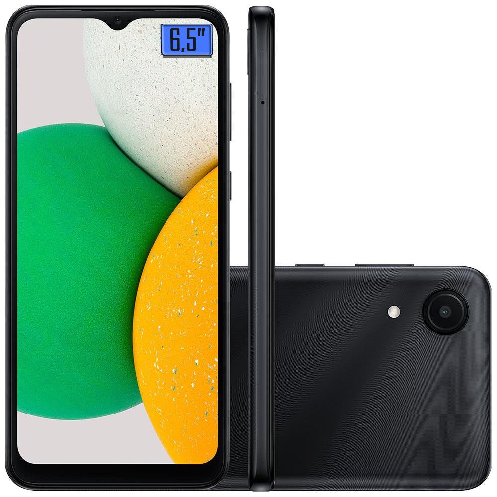 Smartphone Samsung Galaxy A03 Core 32GB Onyx 4G - Octa-Core 2GB Ram 6,5” Câm 8MP + Selfie 5MP