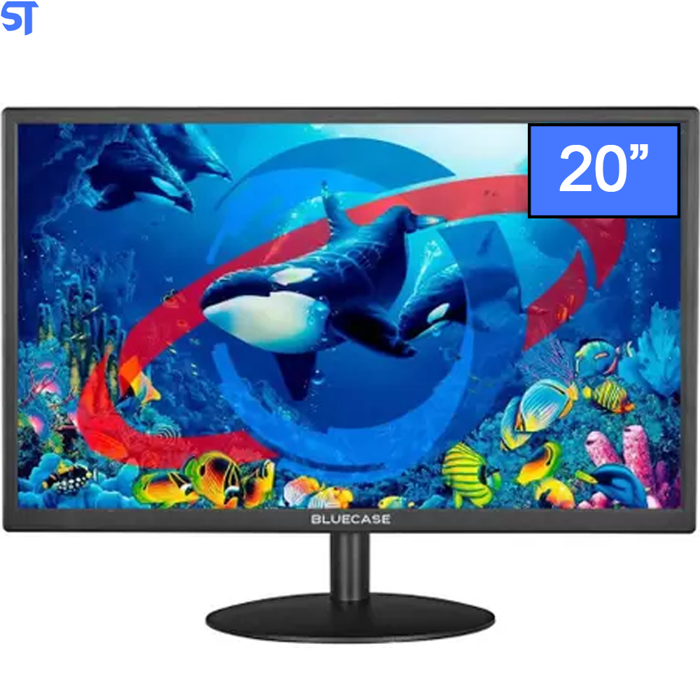 Monitor LED 20" Bluecase BM20D1HVW HDMI e VGA Preto