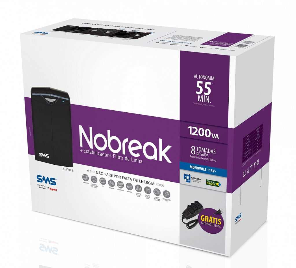 Nobreak SMS Bivolt 1200VA Station II NT 27392