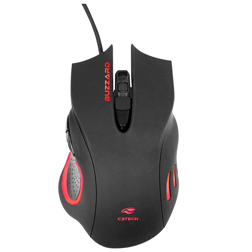 Mouse Gamer Usb Buzzard Preto Mg-110bk - C3tech
