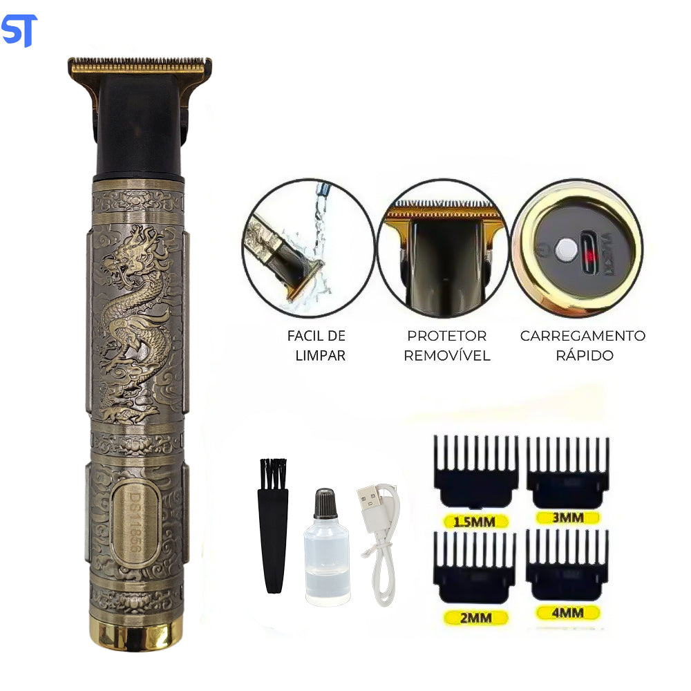 Maquina de Corte USB Para Cabelo/Barba Acabamento Dragão