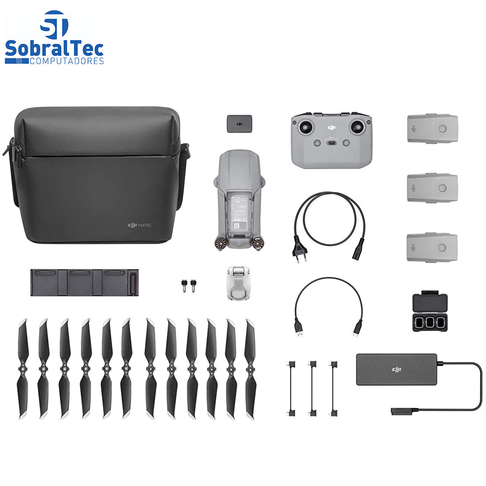 Kit Drone DJI Mavic Air 2 Fly More 10Km Com Câmera 4k- Combo Com 3 Baterias