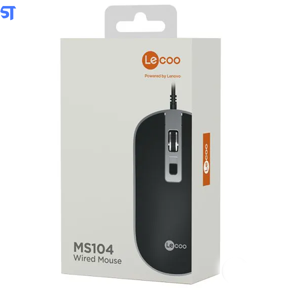 Mouse Com Fio Usb Lenovo Lecoo Ms104