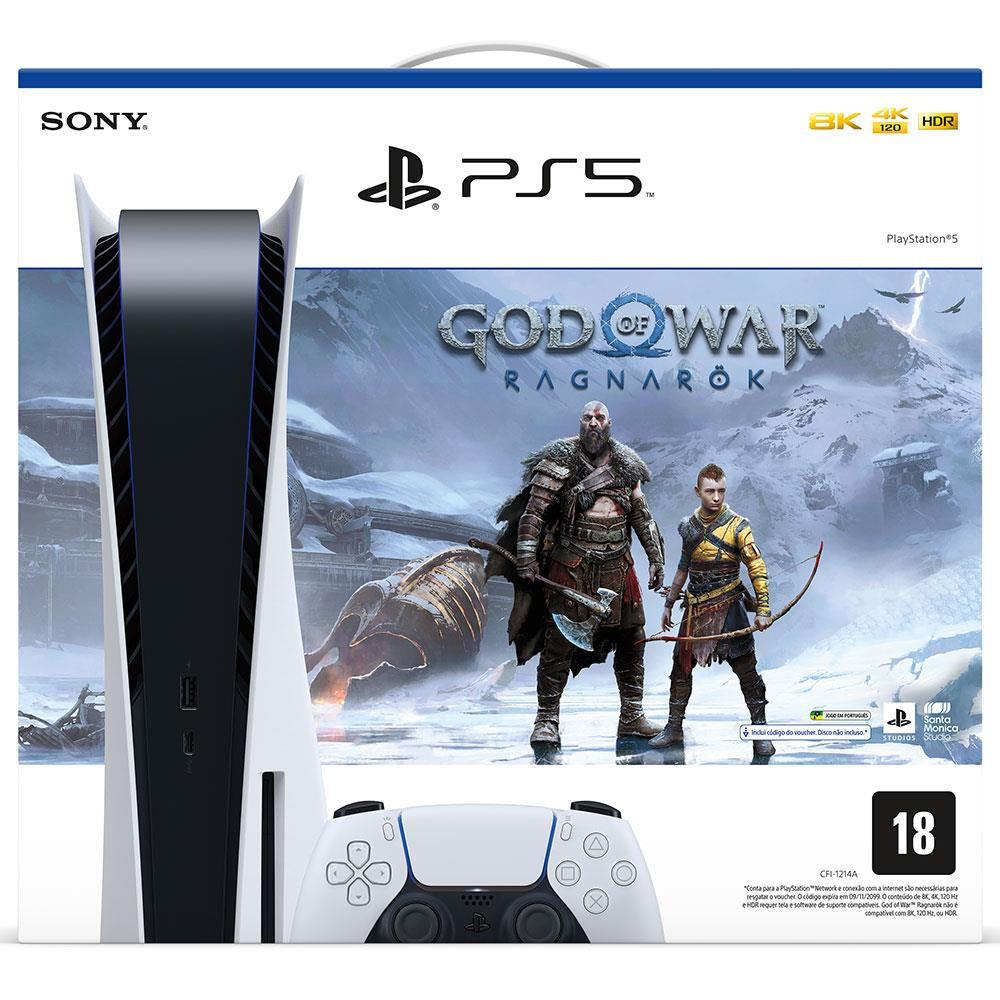 Console Playstation 5 825GB SSD God of War Ragnarok Bundle