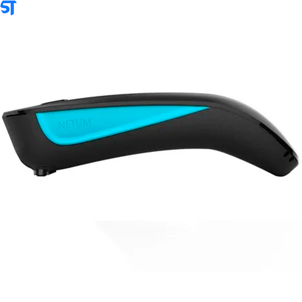 Leitor Código De Barras Bluetooth E USB NETUM C830 Preto Com Azul