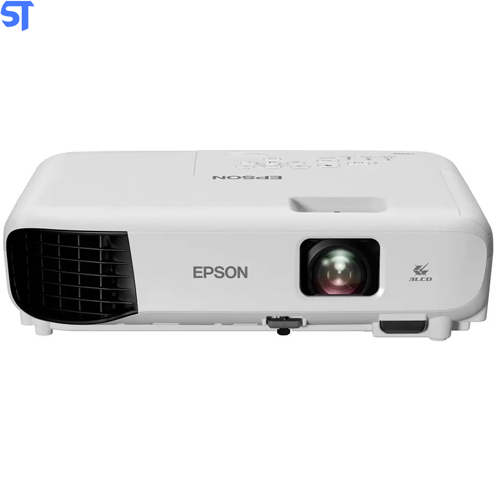 Projetor Epson PowerLite E10+ XGA 1024x768p - Portátil 3600 Lumens 3LCD USB HDMI Branco