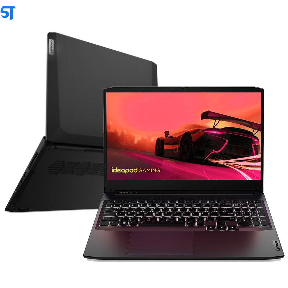 Notebook Gamer Lenovo Gaming 3 Ryzen 7-5800H, GTX1650, 8GB RAM, SSD 256GB, 15.6 Full HD Windows 11 Preto, 82MJ0001BR