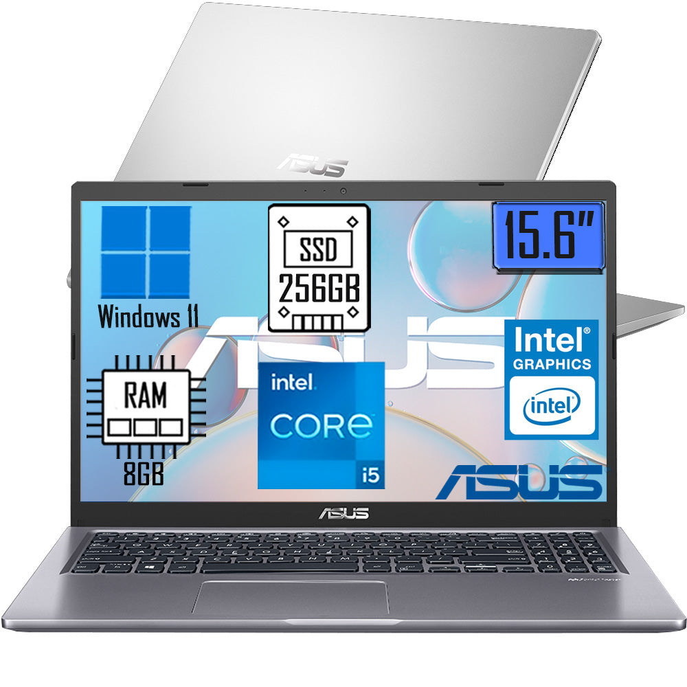 Notebook Asus Intel Core i5-1035G1, 8GB, SSD 256GB, 15.6 Full HD, Intel Graphics 620, Windows 11 , Cinza - X515JA-EJ1792
