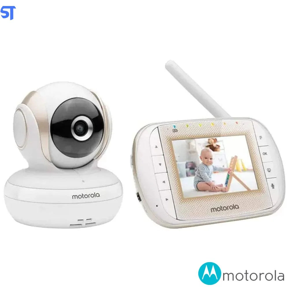 Babá Eletrônica Motorola  3'' MBP 30A - Motorola -Tela 3" - Comunicação Bidirecional Com Canções de Ninar- Branco