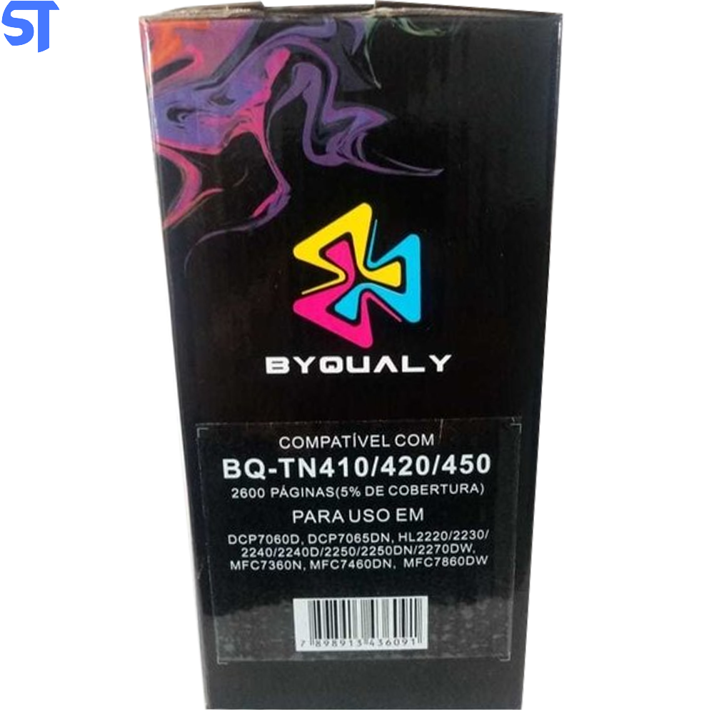 Cartucho Toner Compatível Brother BQ-TN 410/420/450 ECO 2,6K ByQualy