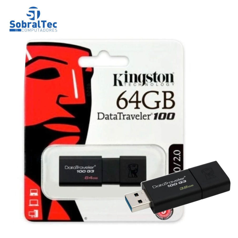 Pen Drive Kingston DataTraveler USB 3.0 64GB - DT100G3/64GB