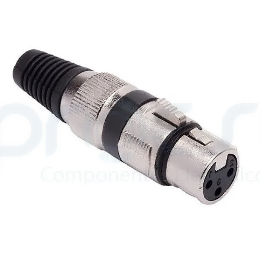 Conector XLR Canon Fêmea 3 Pinos