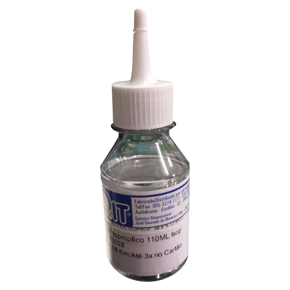 Álcool Isopropílico Qit 110ML Isoprop. 99.8% Para Limpeza Em Eletrônica