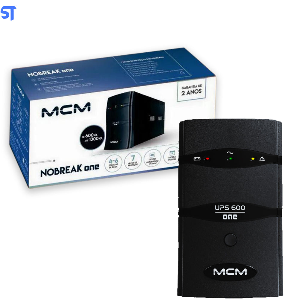 Nobreak UPS 600VA One 3.1 Trivolt/115V MCM Com 4 Tomadas