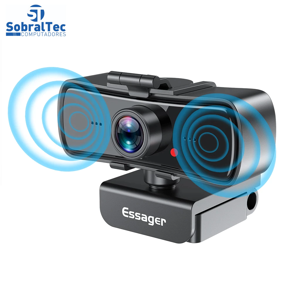 WebCam Prostream Essager 2K 1080p 3D Denosing  Com Microfone