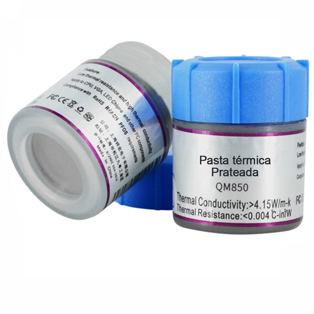 Pasta Térmica Thermal Conductivity 25 Gramas Cor Prata Raitron QNPLUM QM850