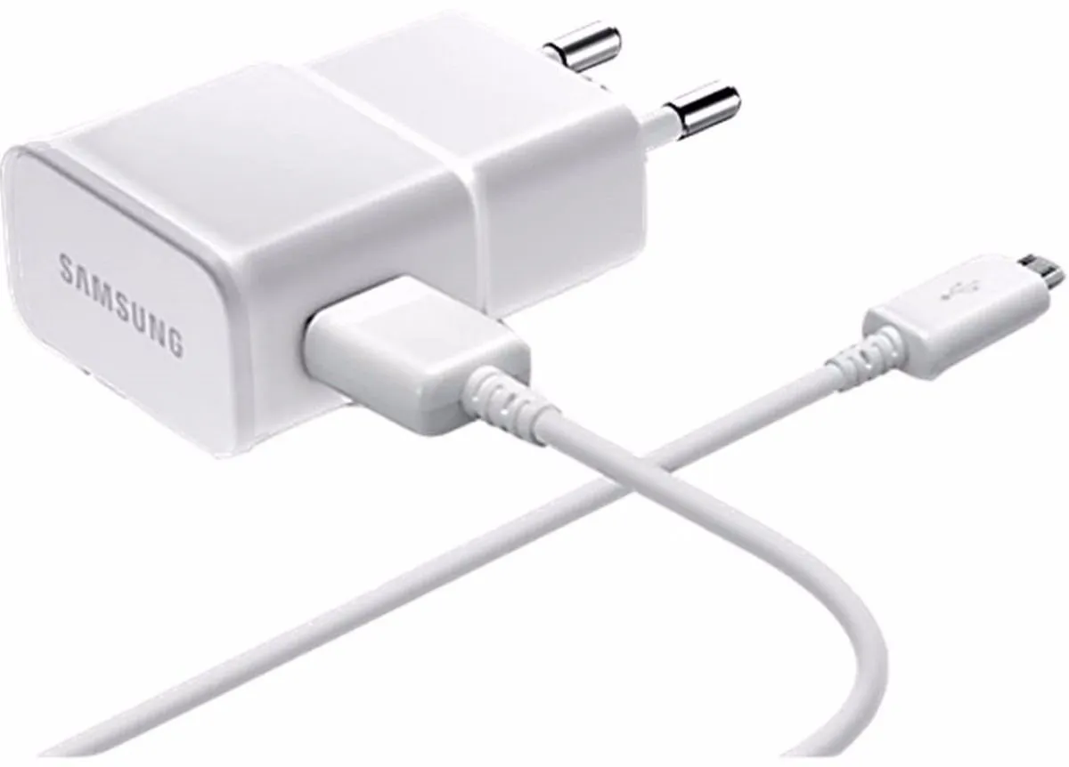 Carregador Usb Celular Samsung Com Cabo Branco