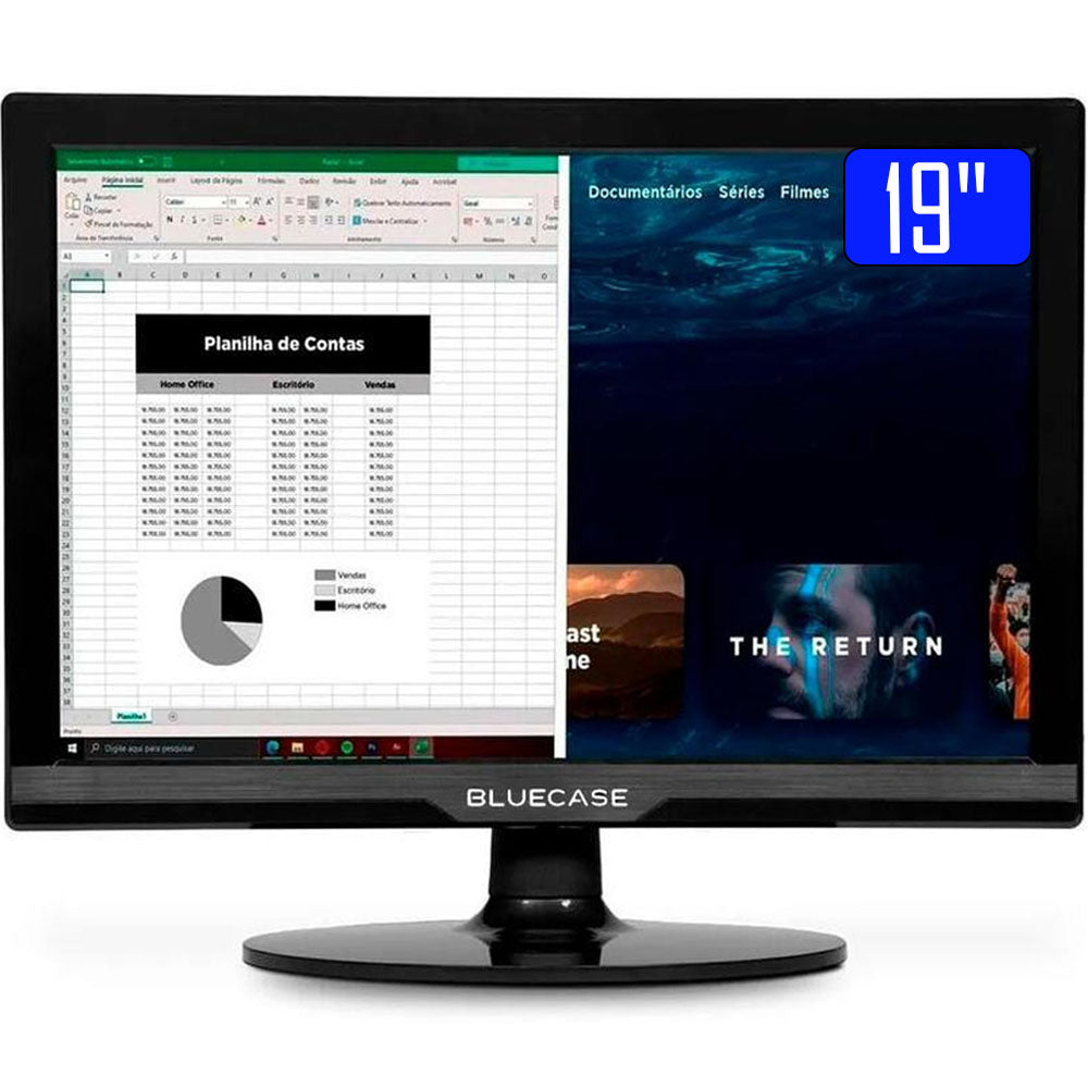 Monitor LED 19" Bm19X5HVW Bluecase HDMI Vesa
