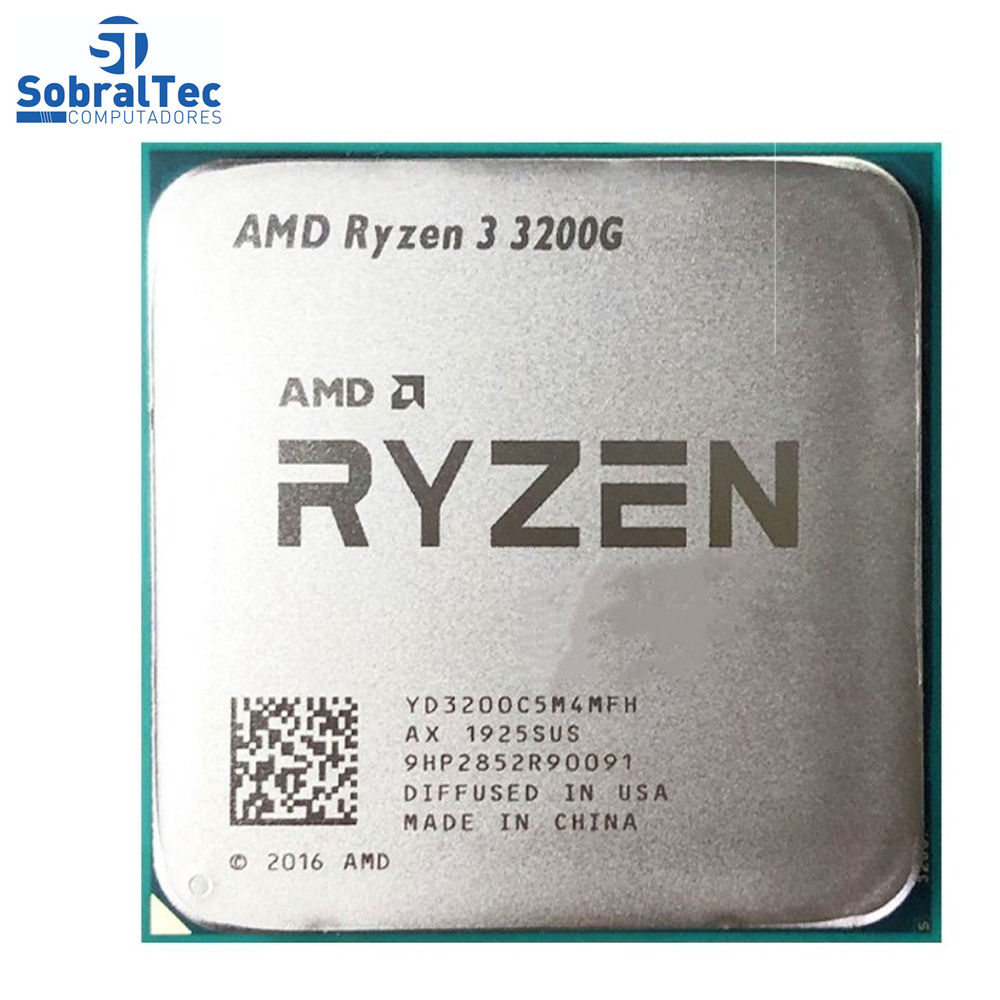 Processador AMD Ryzen 3 3200G, Cache 4MB, 3.6GHz (4GHz Max Turbo), AM4 - YD3200C5FHBOX