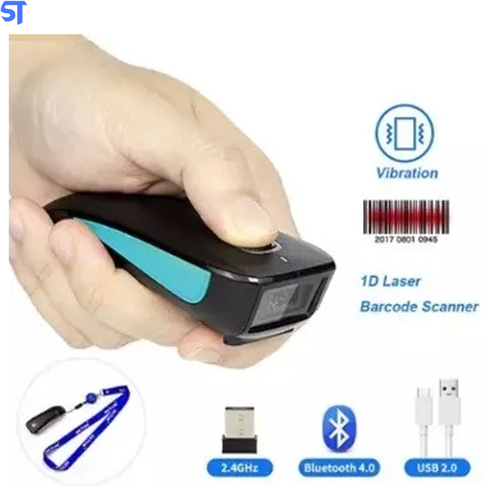 Leitor Código De Barras Bluetooth E USB NETUM C830 Preto Com Azul