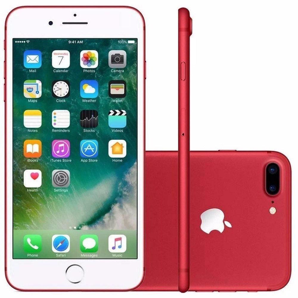 iPhone 7 Plus 128GB  Tela Retina HD 5,5" 3D Touch Câmera Dupla de 12MP- Vermelho Usado