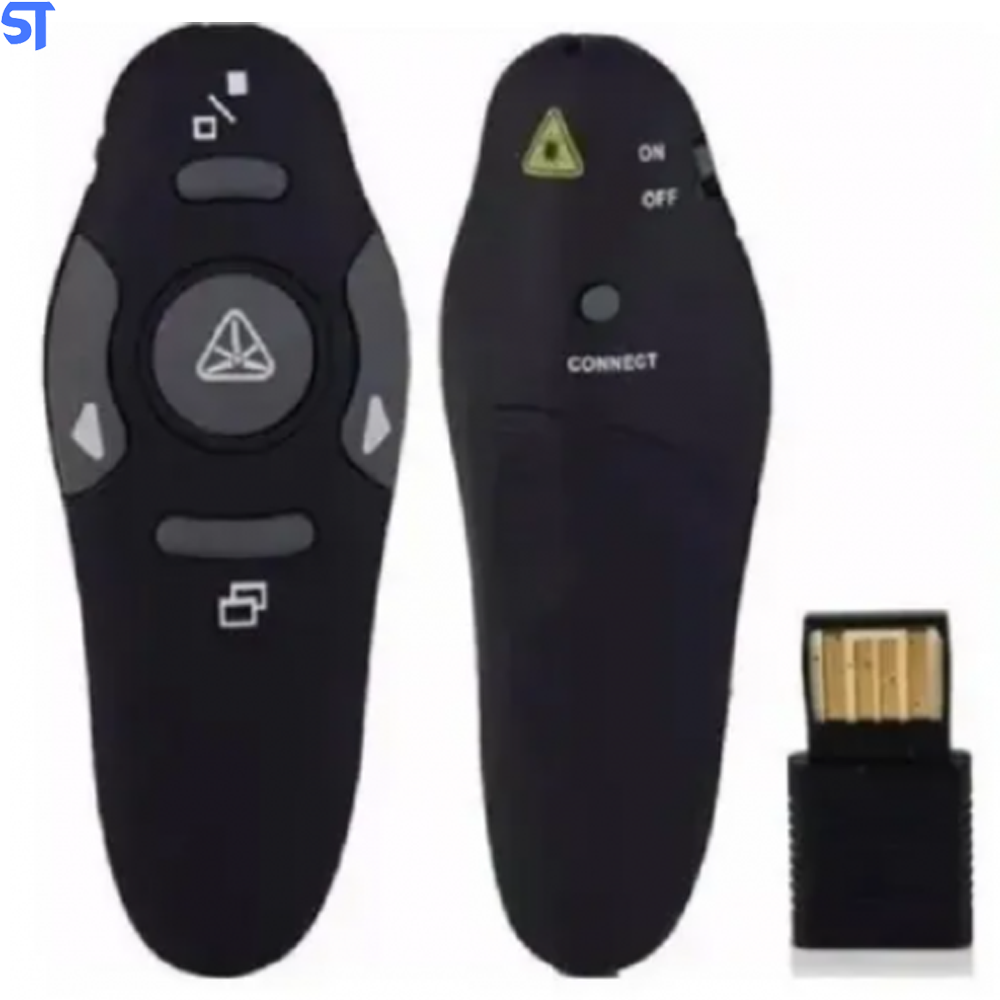 Apresentador Slide Power Point Wireless Receptor Integrado Laser De Classe 3a 2.4GHz  B-Max- BM-P2000