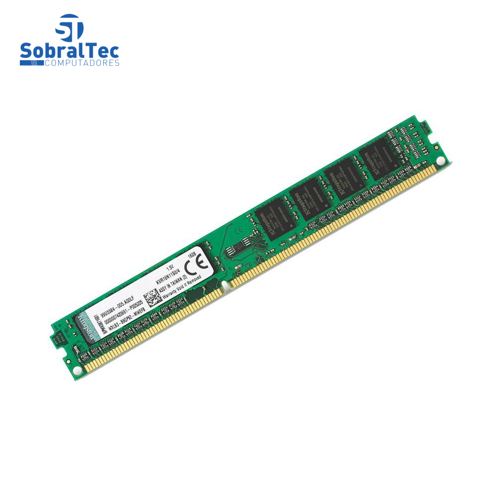 Memória Ram Desktop Kingston 4gb 1600mhz ddr3 cl11 - kvr16n11s8/4