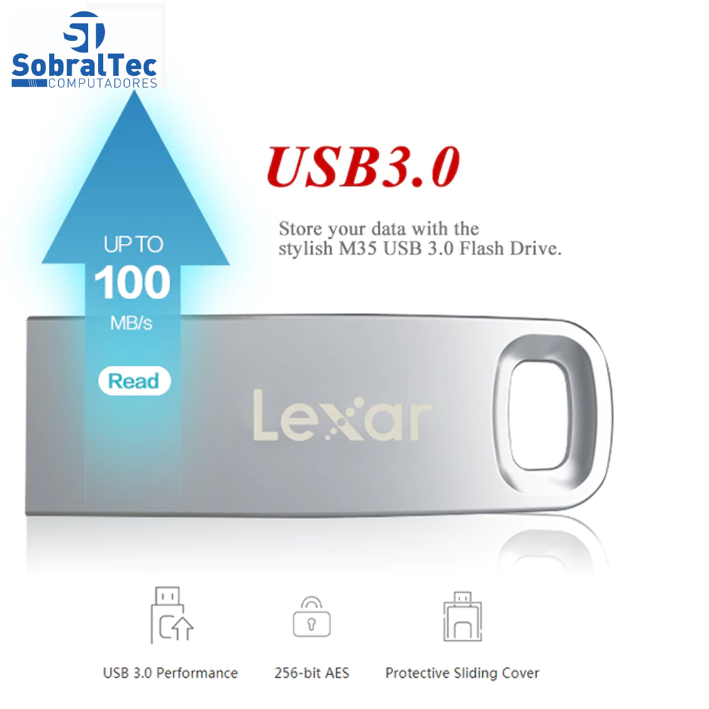 Pendrive usb3.0 Lexar 64Gb M35 100 MB/s