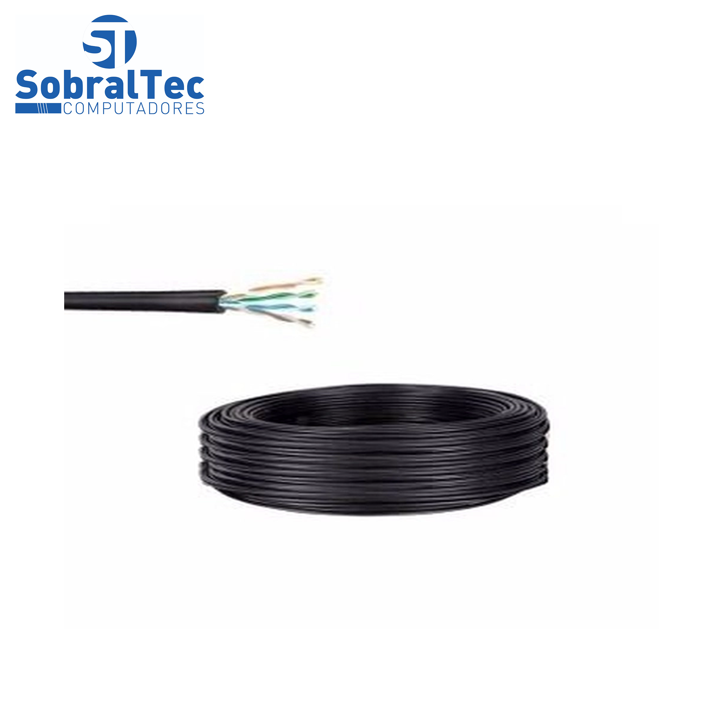 Cabo De Rede 5 Metros Mk2 Tecno 23AWG UTP Categoria 5E Preto 5Mt