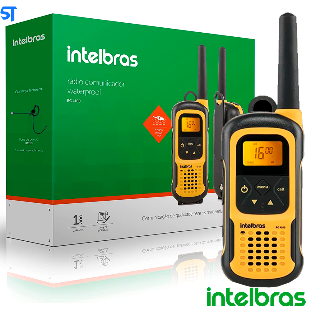 Rádio Comunicador Walkie Talkie Intelbras RC4102 - 26 Canais