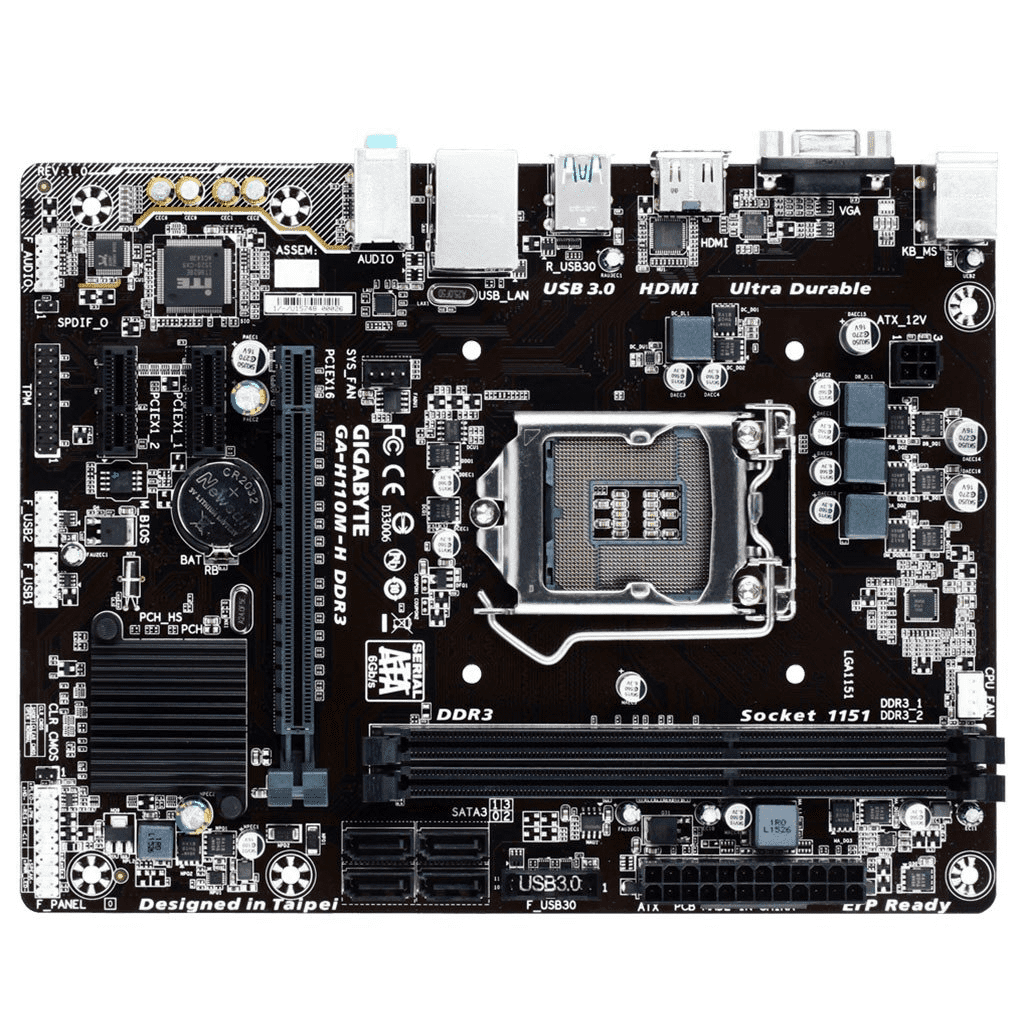 Placa Mae Gigabyte Ga-h110m-h Ddr3 Socket Lga1151 Chipset Intel H110