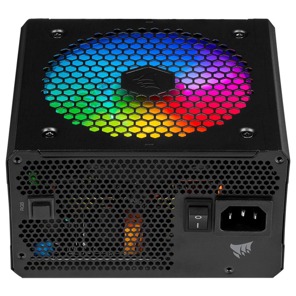 Fonte Real ATX 550W Corsair CX550F ATX / 550W / PSU / 80 Plus / Bronze / RGB - (CP-9020216)- Preto