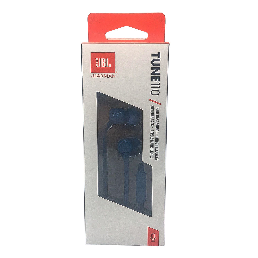 Fone de Ouvido Intra-Auricular JBL Tune 110  JBLT110BLUAM- Azul Com Microfone