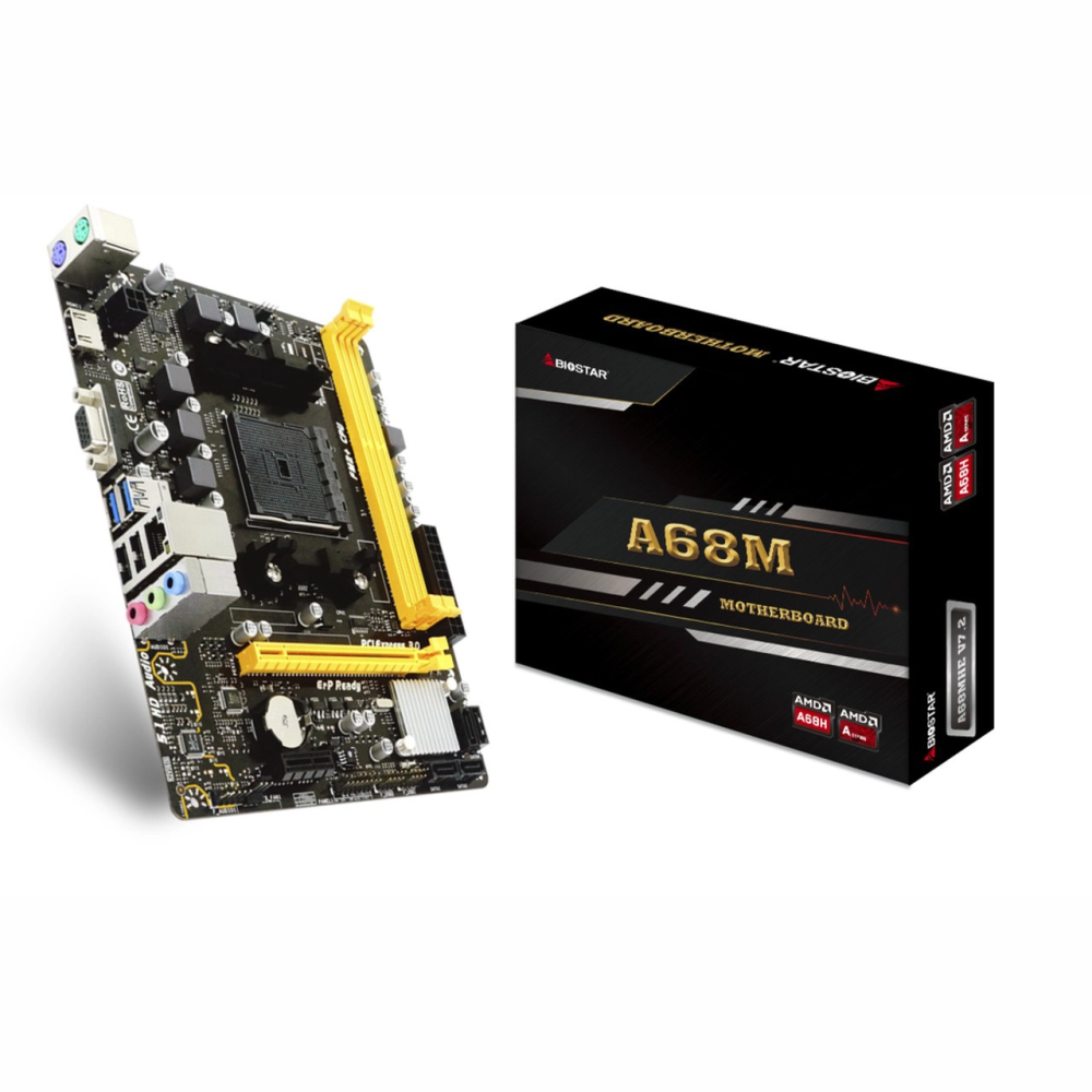 Placa Mãe Biostar A68MHE Ddr3 Socket Fm2+ uATX GbE LAN Hdmi  AA68XM2S