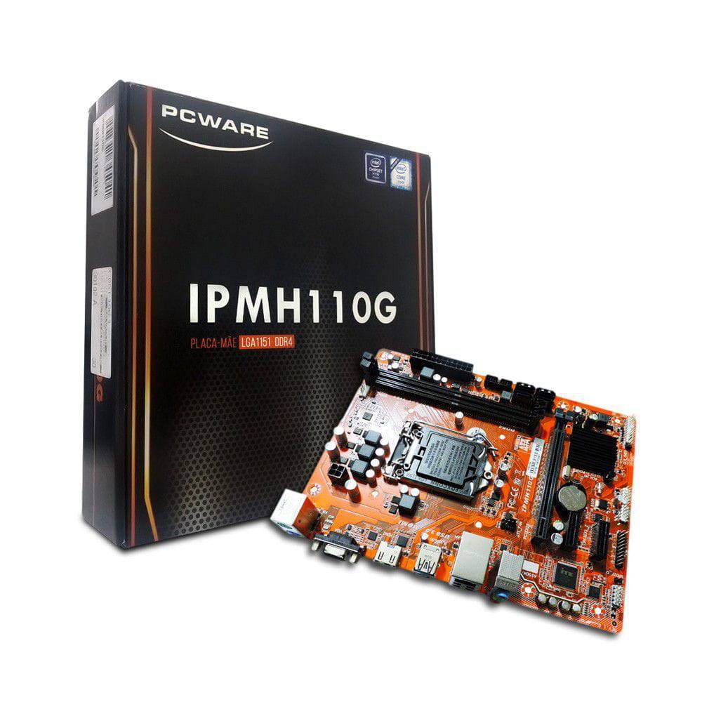Placa MãeLga 1151 Ddr4 Pcware Ipmh110g Proc 6ª 7ª Geração
