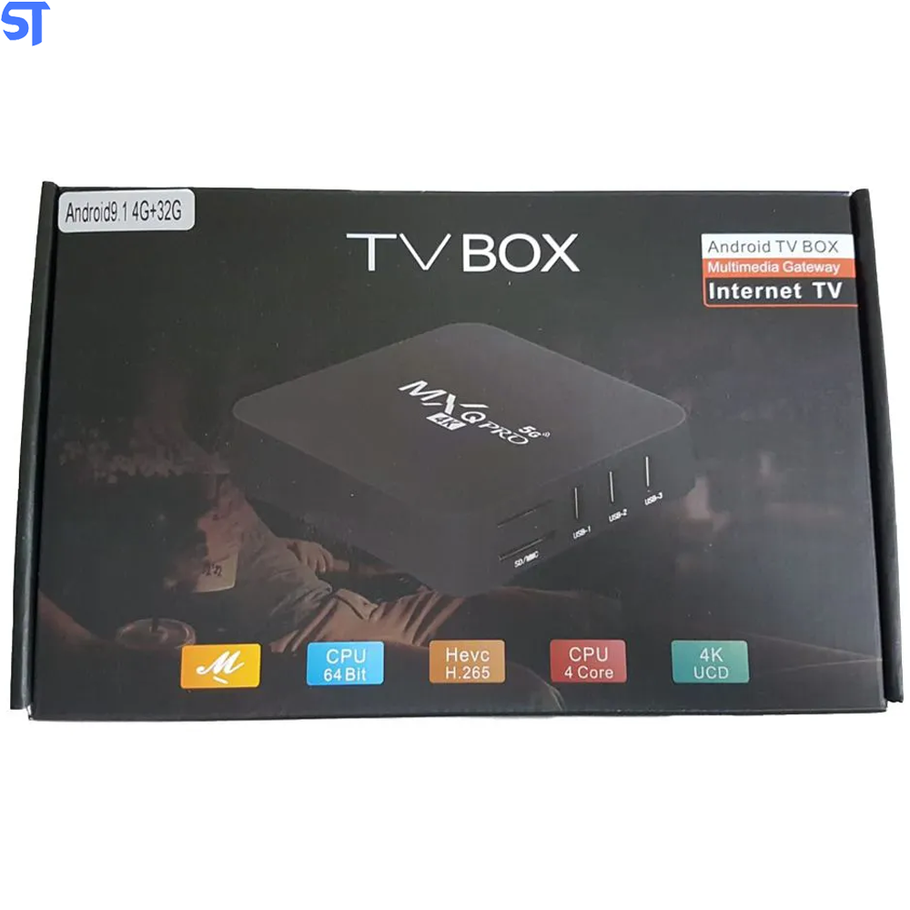 Tv Box MxQ Pro Android 9.0 Ultra Hd 4K Quad Core Mem 2Gb 16Gb