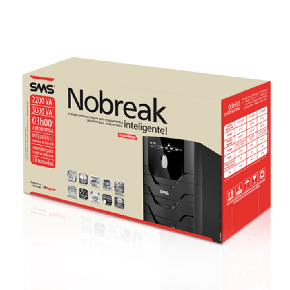 Nobreak SMS 2200VA Power Vision NG, Entrada Bivolt, Saída 115V - 27745