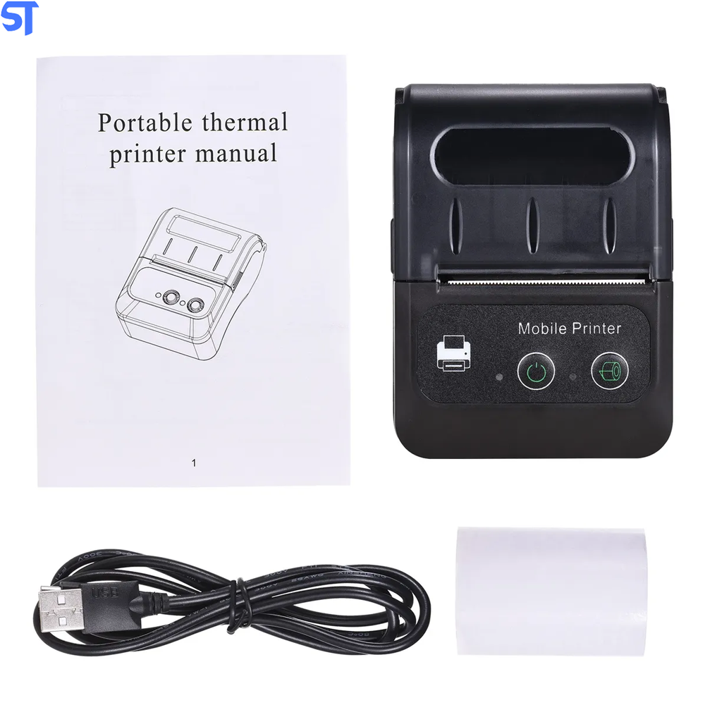 Impressora Térmica 58mm Mini Bluetooth Portátil Sem Fio Aibecy