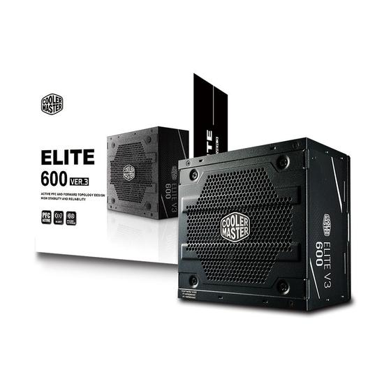 Fonte Atx Real Cooler Master Elite v3 600W Full Range - Mpw-6001