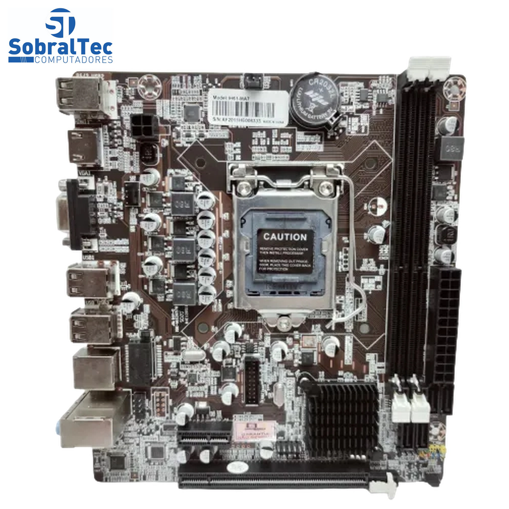 Placa Mãe Lga 1155 Ddr3 Afox Chipset Intel H61-MA7 Vga- Hdmi- Usb 3.0
