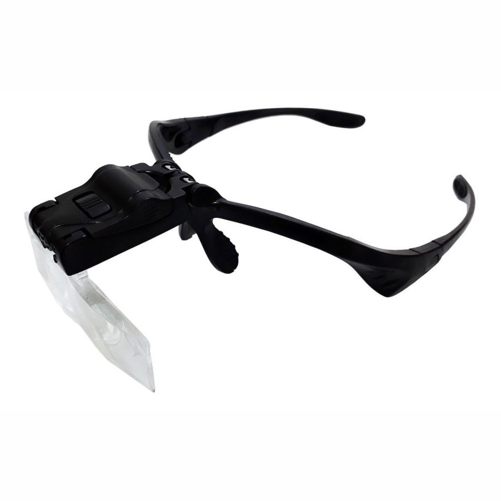 Óculos Lupas Trocavéis De 1.0x Até 3.5x Com 2 Leds 9892B