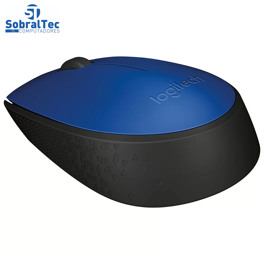 Mouse sem fio Logitech M170 com Design Ambidestro Compacto, Conexão USB e Pilha Inclusa - Azul