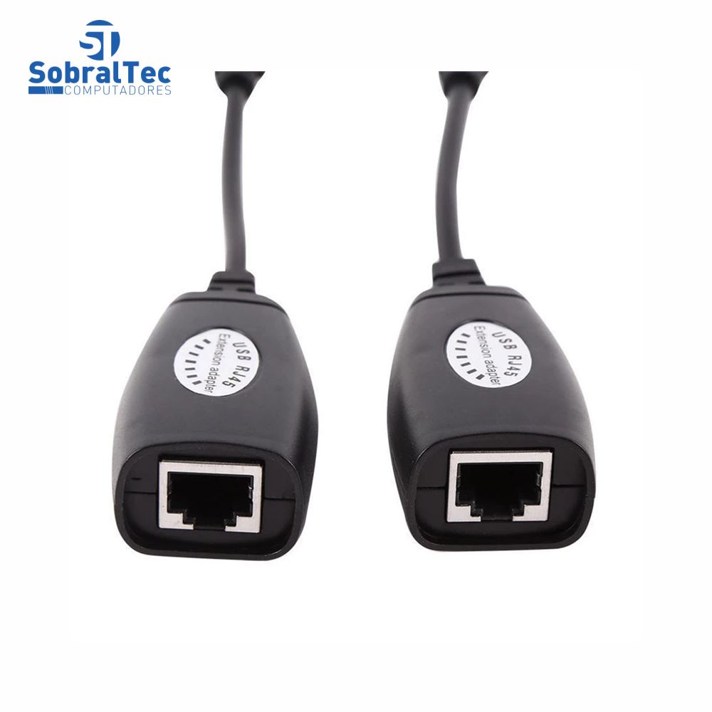 Adaptador Extensor Usb Via Rj45 Cabo De Rede Cat5 Cat5e Cat6 Até 45 Metros Kebidu E-07-04