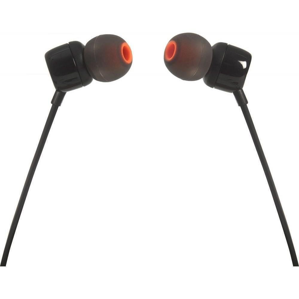 Fone de Ouvido JBL Tune T110 Intra-Auricular - Preto ‎JBLT110BLK Com Microfone Preto