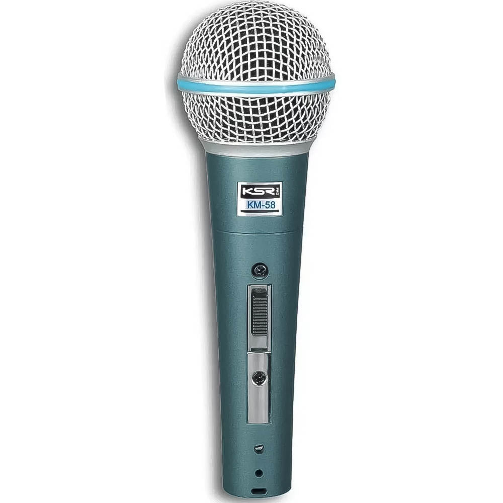 Microfone Proficional KSR KM58 Ksr Pro Beta + Cabo Cachimbo 4Metros + Bag