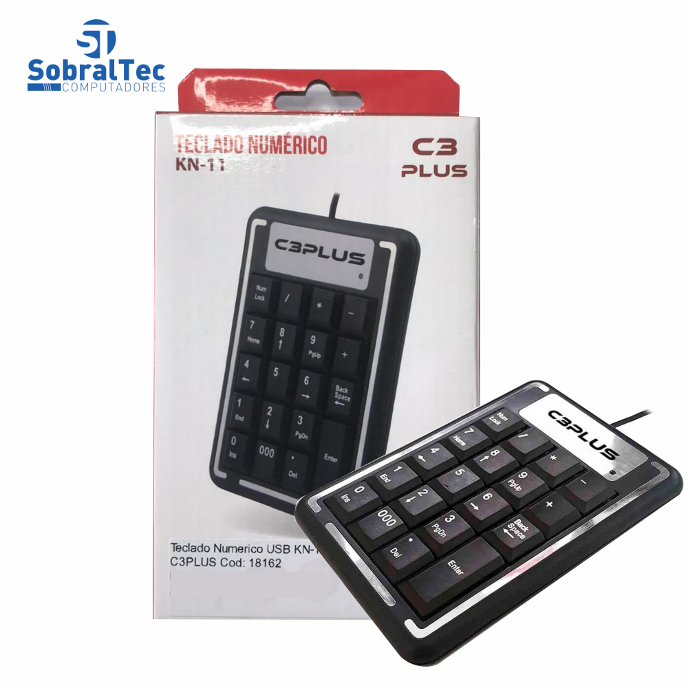 Teclado Numérico Usb Para Notebook E Pc Kn-11bk C3plus