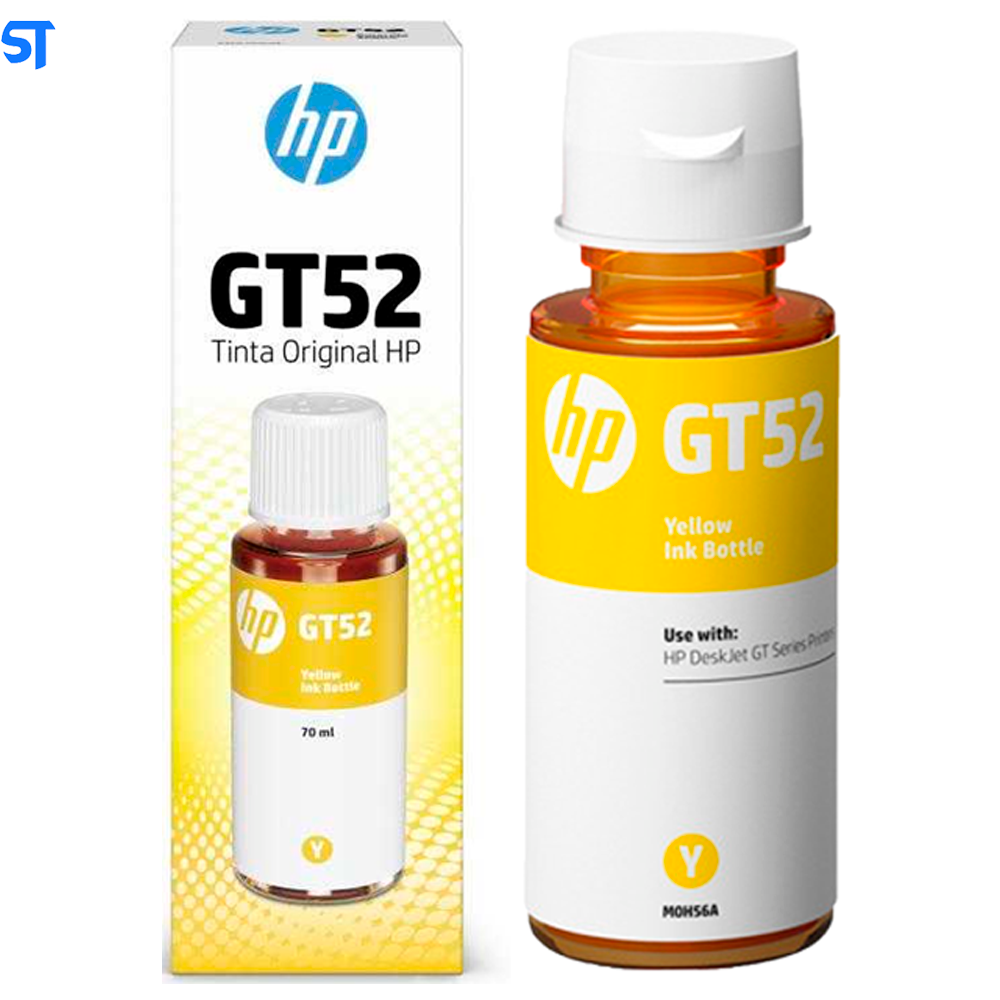 Refil de Tinta HP GT52  Amarelo 8.000 Paginas Compativel com HP Smart Tank/ Series HP Ink Tank Series/ HP DeskJet GT 580